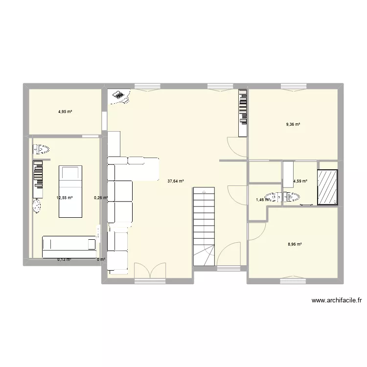 Maison RDC bis. Plan de 