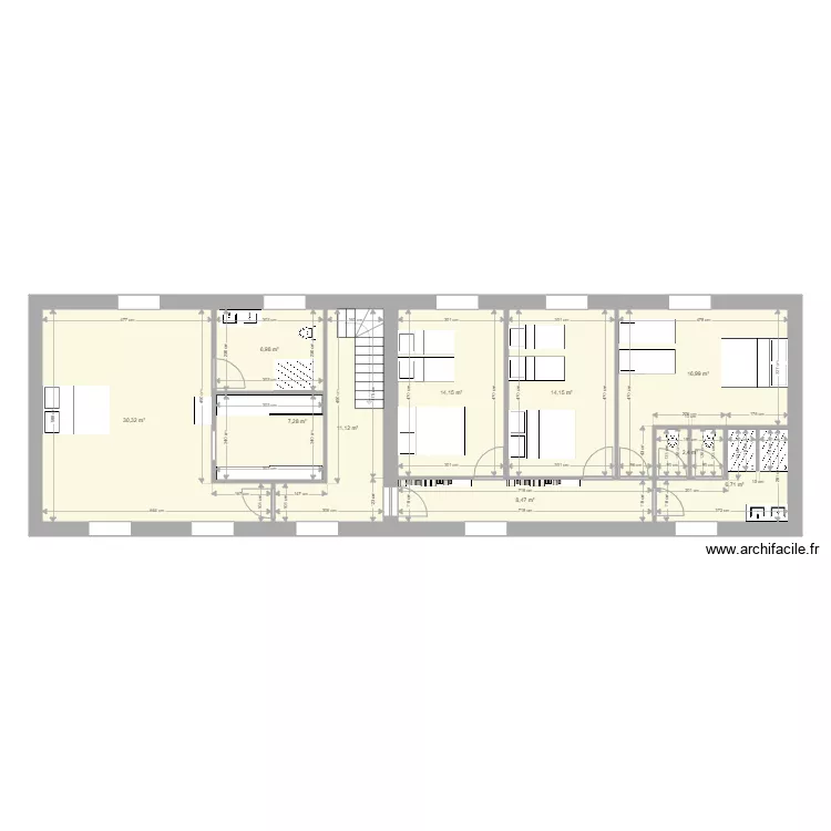 St Georges id&eacute;e &eacute;tage. Plan de 