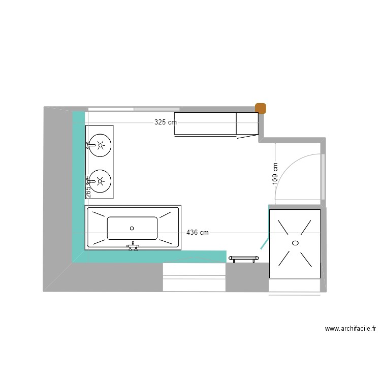 Salle de bain rdc. Plan de 0 pièce et 0 m2