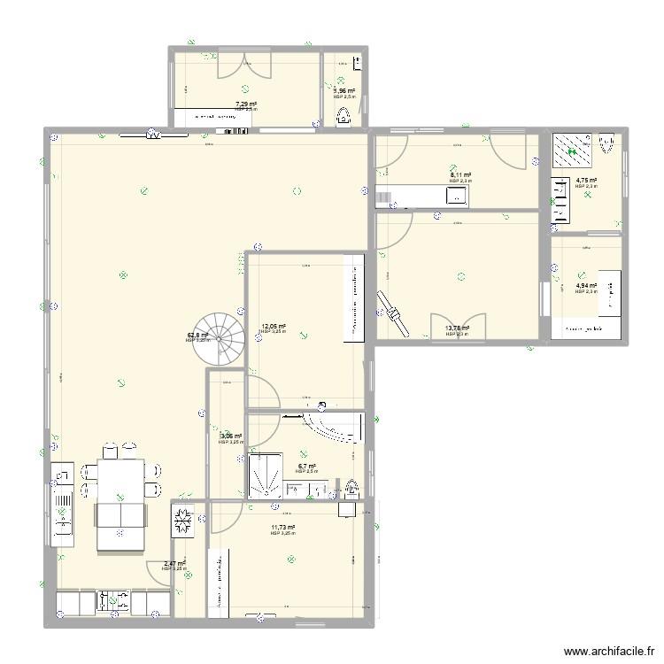 electricité 2. Plan de 0 pièce et 0 m2