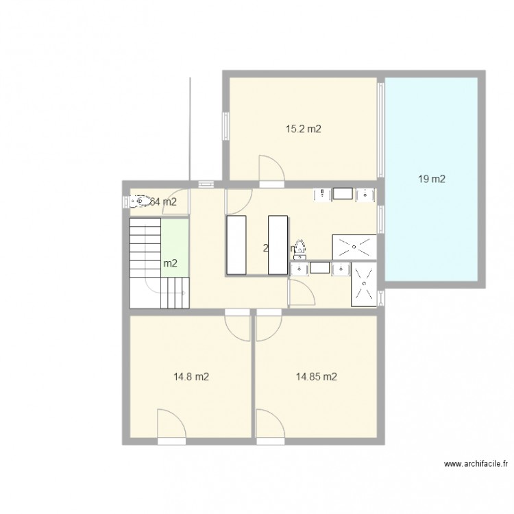 PLANO CASA BENIMEIT PLANTA alta 2. Plan de 0 pièce et 0 m2