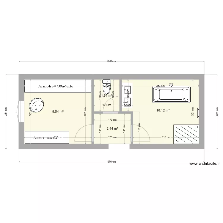 Langlois chambre parentale v2. Plan de Langlois chambre parentale v2. Plan de
