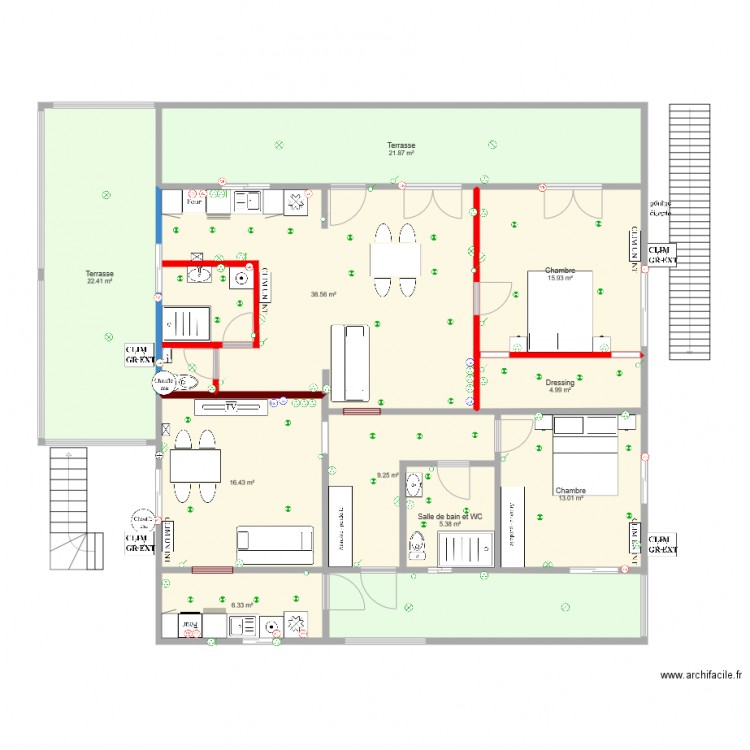 plan villa. Plan de 0 pièce et 0 m2