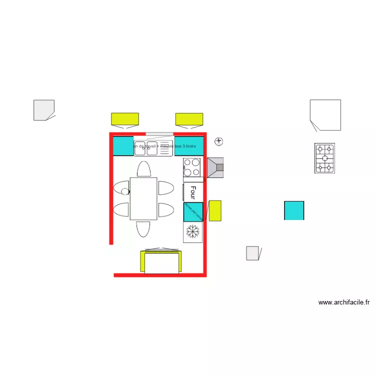 Cuisine SJDB P Lanselle v190929 table fenetre. Plan de 