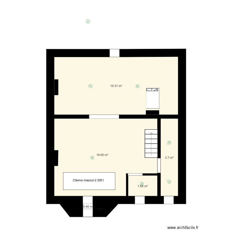 36 sous sol sans électricité. Plan de 0 pièce et 0 m2