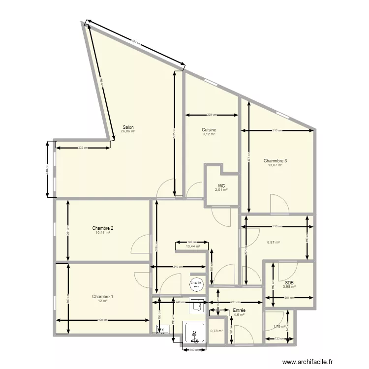 CANDE plan existant. Plan de 