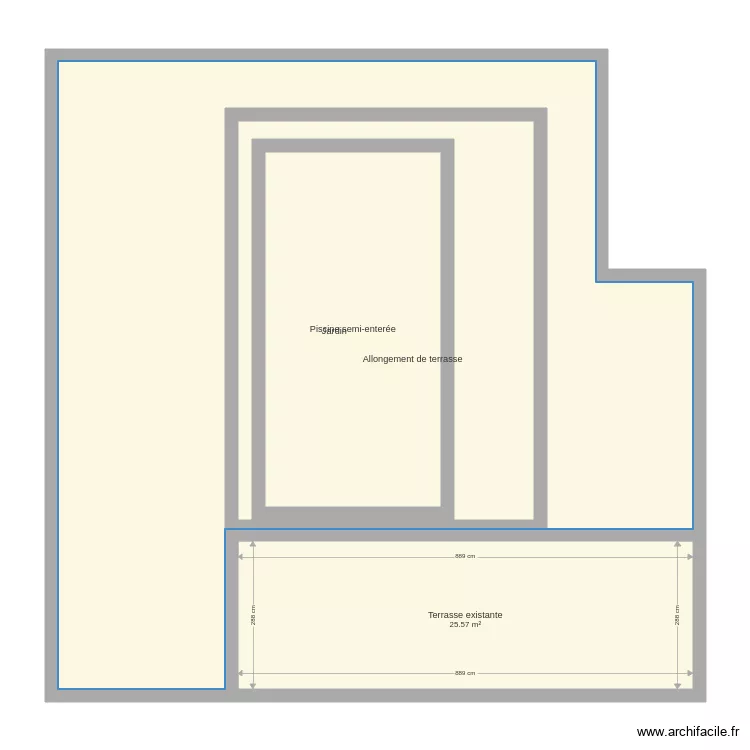 R&eacute;novation ext&eacute;rieur. Plan de 