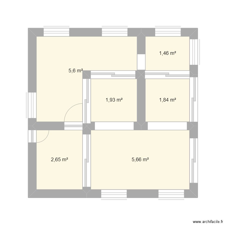 plan de maison 1. Plan de 6 pièces et 19 m2