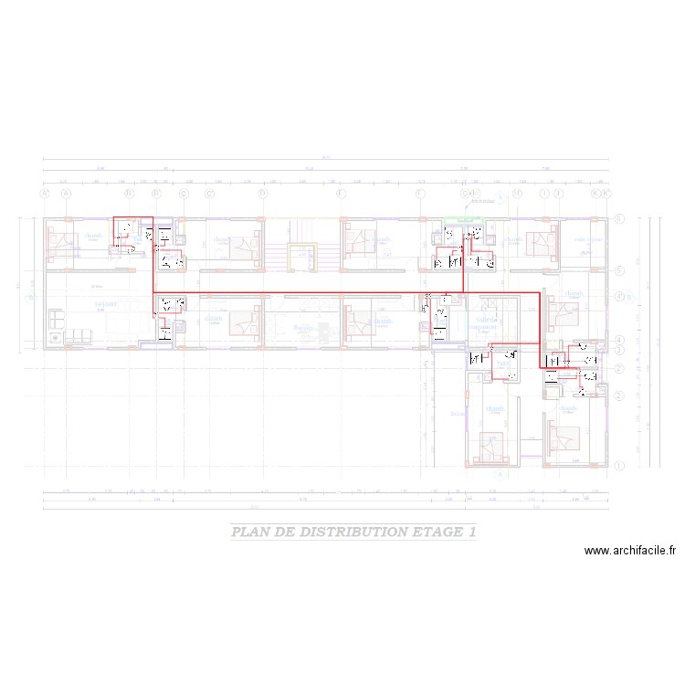 Eau chaude Etage1 HOTEL KRIBI. Plan de 0 pièce et 0 m2