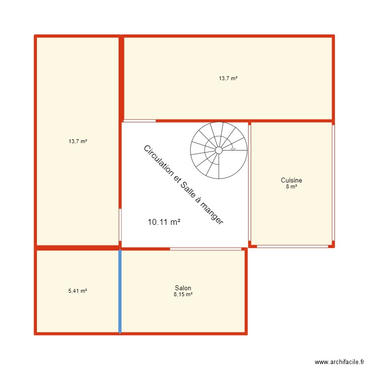 Projet Quentin villa container. Plan de 7 pièces et 65 m2