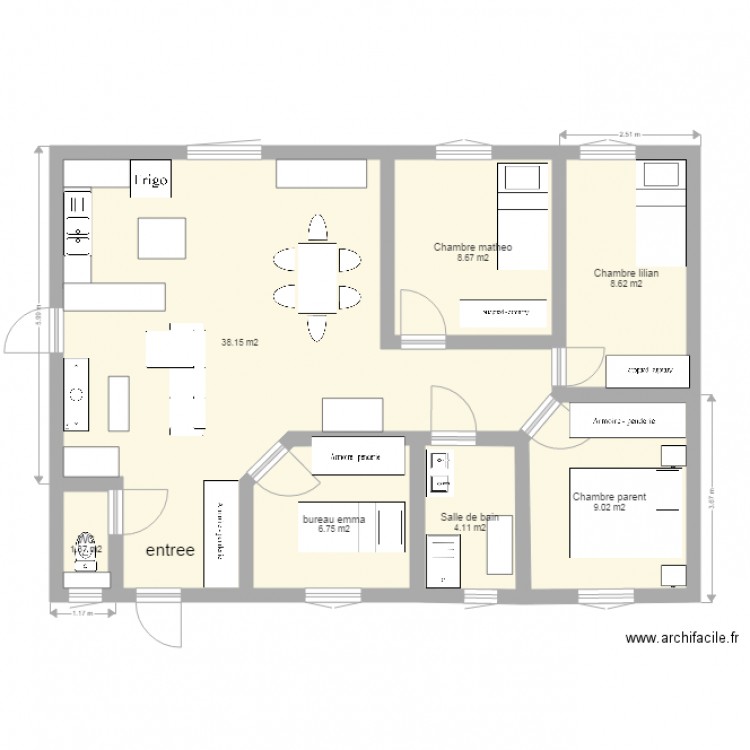 maison 3 mieux . Plan de 0 pièce et 0 m2