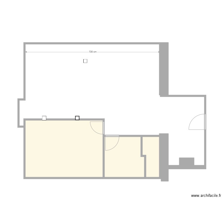 Plan metre projete. Plan de 3 pièces et 19 m2