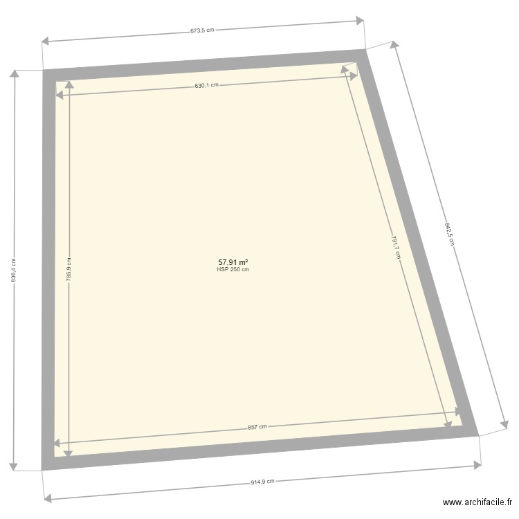 PAMIERS3 R0. Plan de 1 pièce et 58 m2