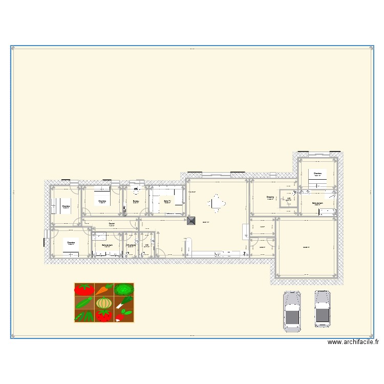 Projet maison. Plan de 0 pièce et 0 m2