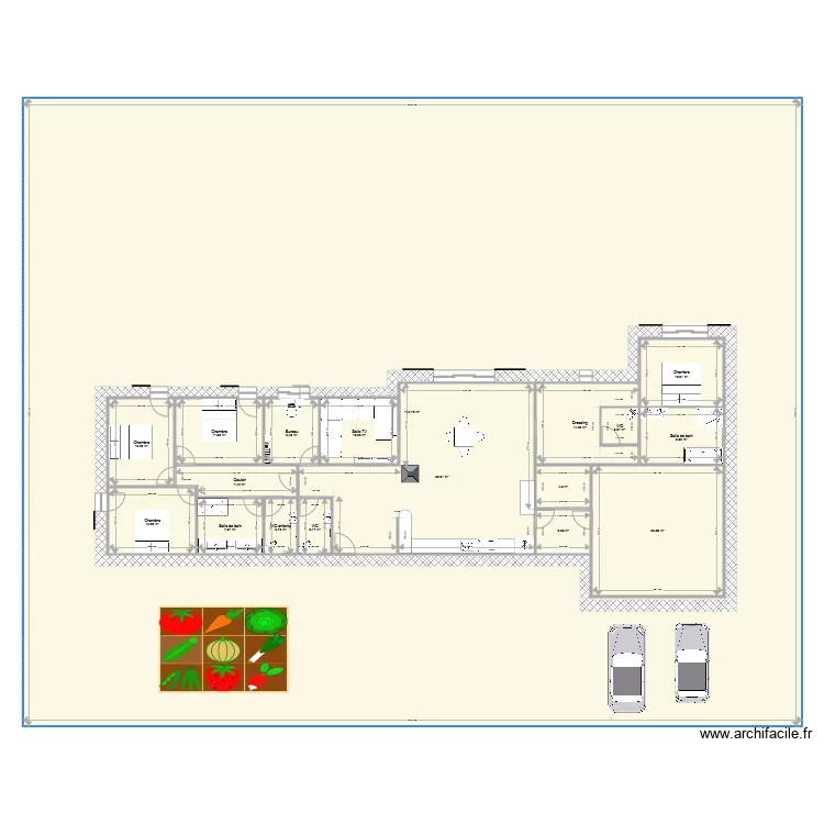 Projet maison. Plan de 