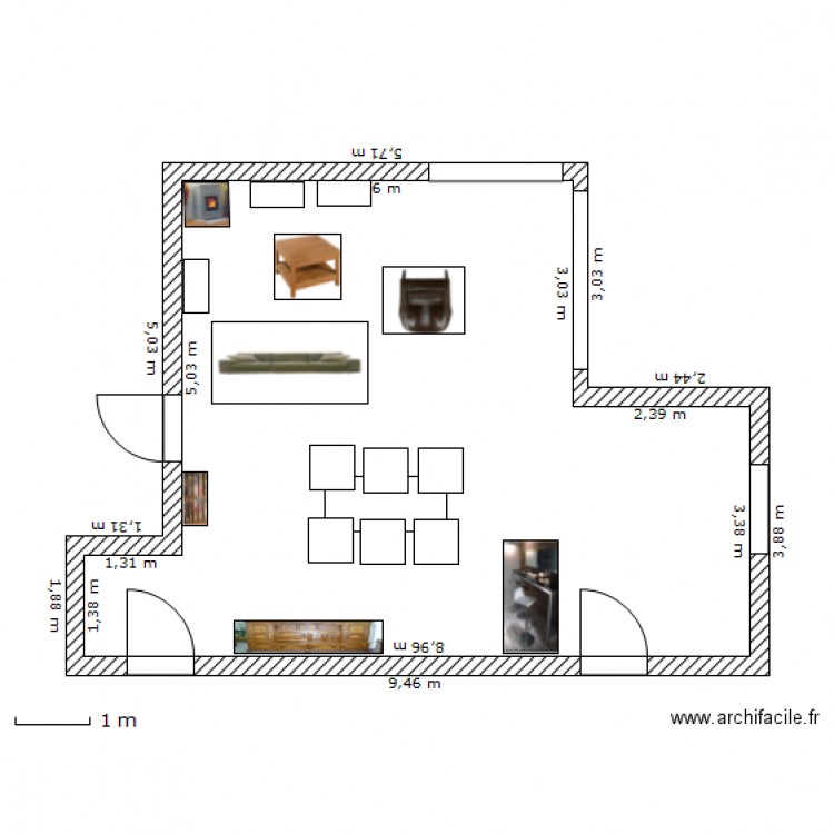 Salon. Plan de 0 pièce et 0 m2