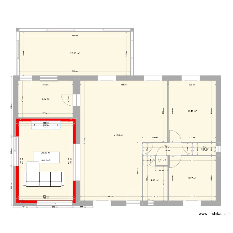 Maison transformations  isolation meublé. Plan de 11 pièces et 149 m2