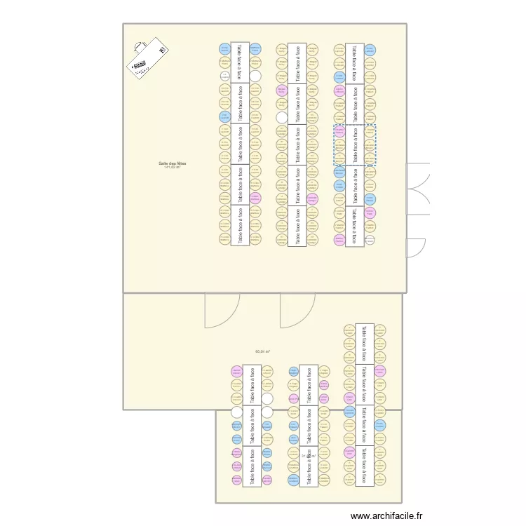 Plan table Banquet. Plan de Plan table Banquet. Plan de