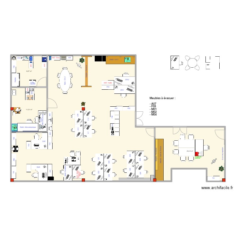 Ecole LVMH - Layout - V.8. Plan de 4 pièces et 178 m2