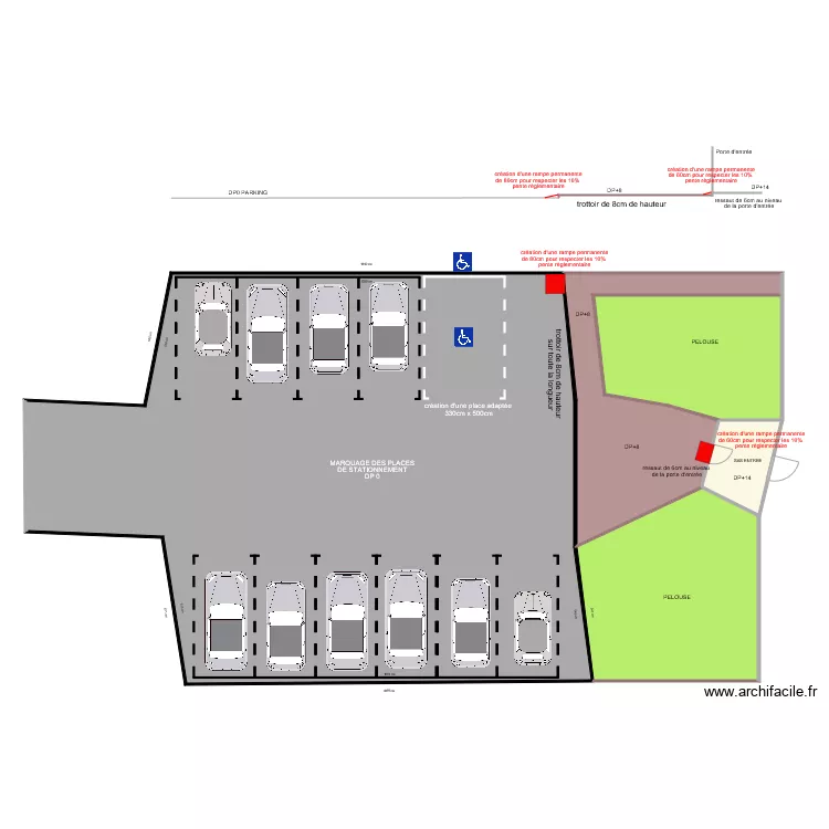 PLAN DE COUPE SCP BOUIS DEQUIDT EXTERIEUR APRES TRAVAUX. Plan de 