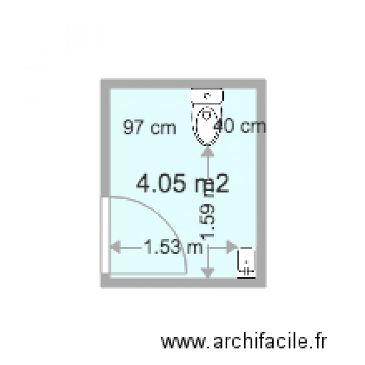 Toilette handicapés. Plan de 0 pièce et 0 m2