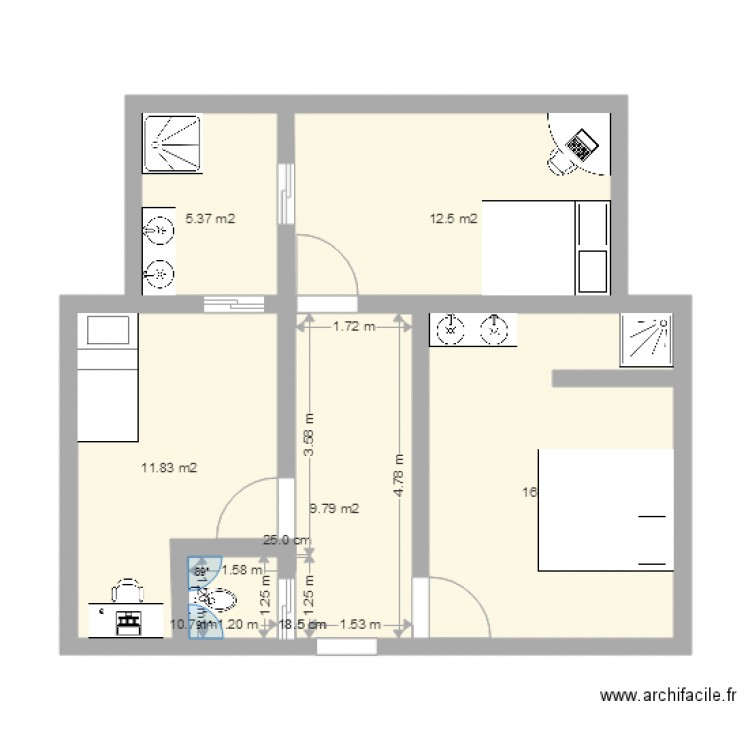 etage 2robinet. Plan de 0 pièce et 0 m2