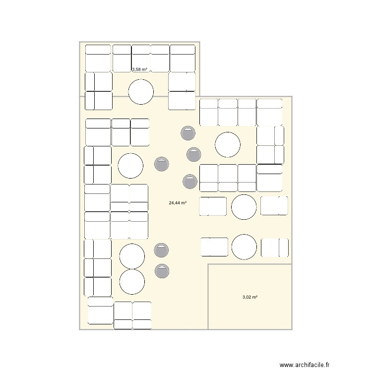 implantation. Plan de 3 pièces et 31 m2