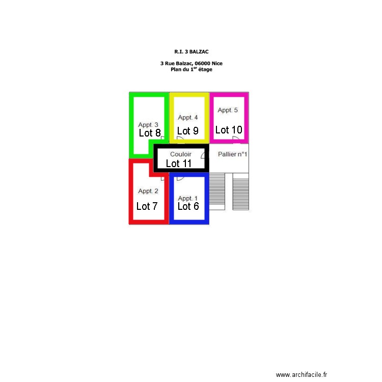3 Balzac plan de division du lot 3. Plan de 0 pièce et 0 m2
