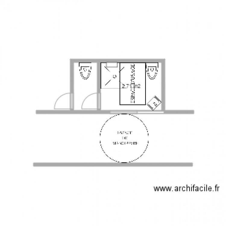 HOTEL NOCTUEL SDB ADPTEE PROJET. Plan de 0 pièce et 0 m2