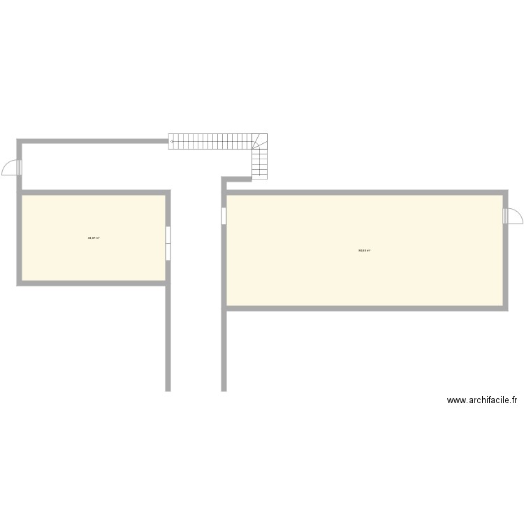 La maison de mes cousins . Plan de 2 pièces et 119 m2