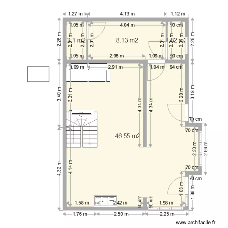 Maison futur. Plan de 