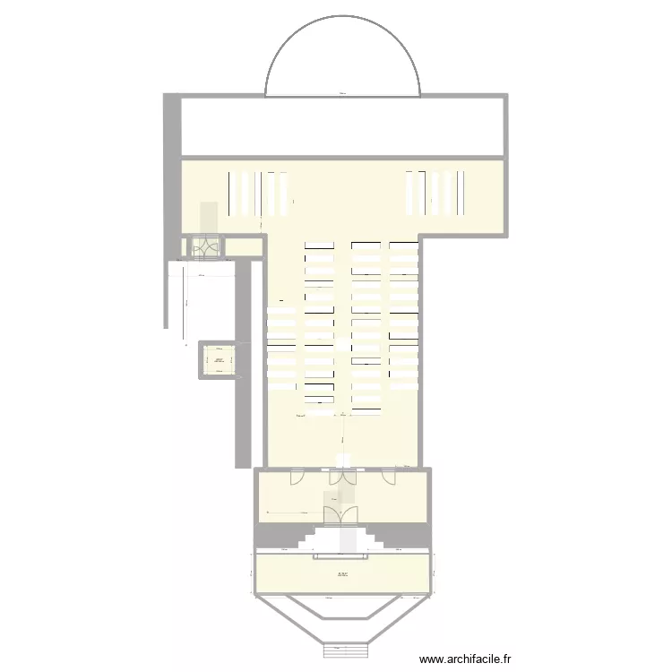 EGLISE DIEULEFIT. Plan de 