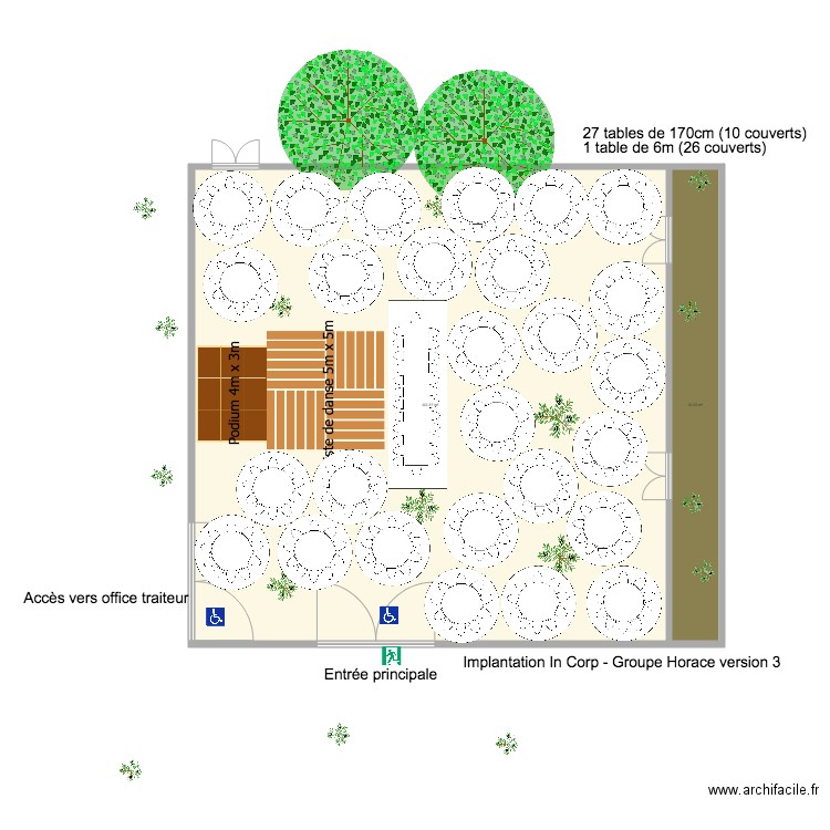 Pavillon des Oliviers implantation Groupe Horace version 3. Plan de 0 pièce et 0 m2