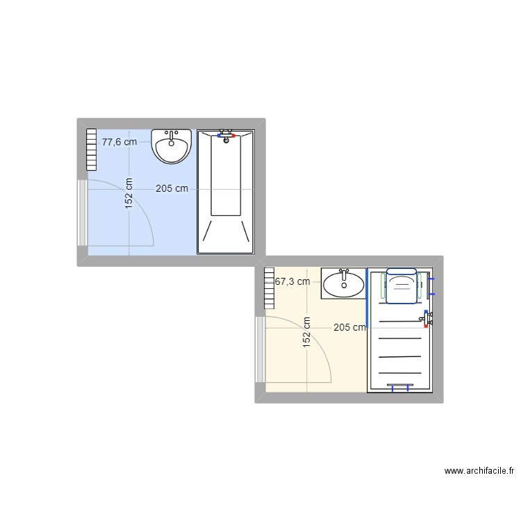 GUILLAUMONT NATHALIE. Plan de 2 pièces et 6 m2