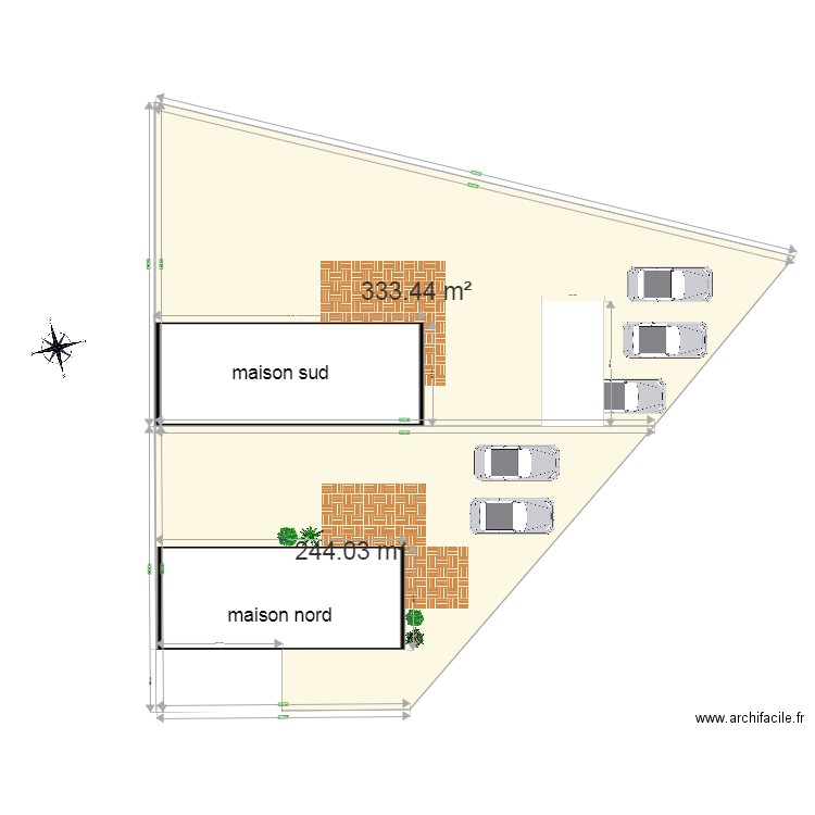 division terrain F. Plan de 0 pièce et 0 m2