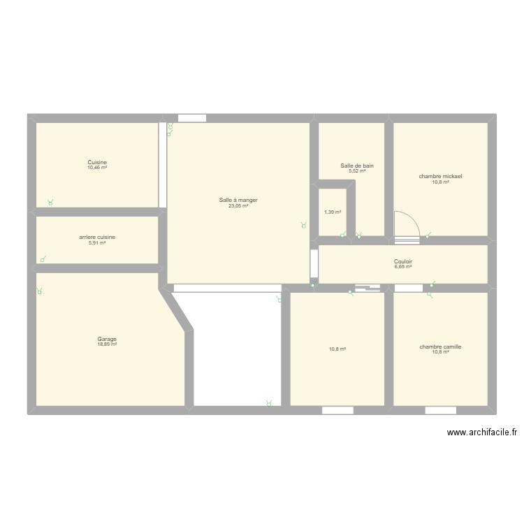 maison. Plan de 10 pièces et 104 m2