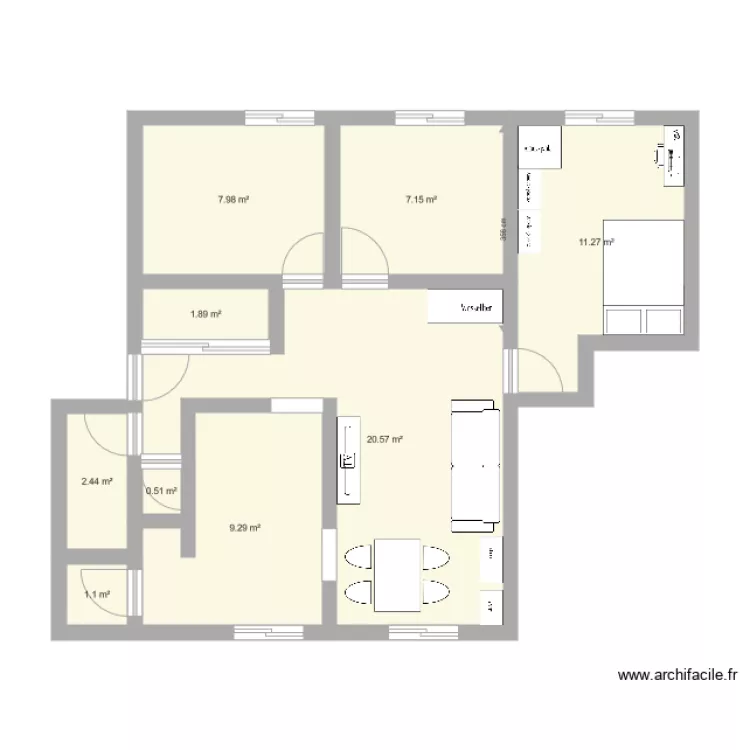 Dadou appart apres travaux. Plan de Dadou appart apres travaux. Plan de