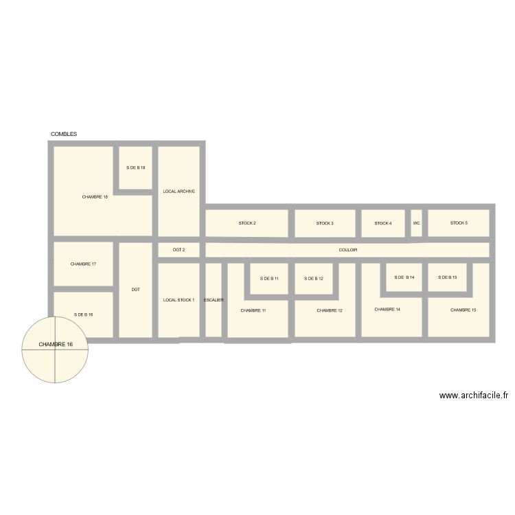 BROUSSAC COMBLES. Plan de 0 pièce et 0 m2