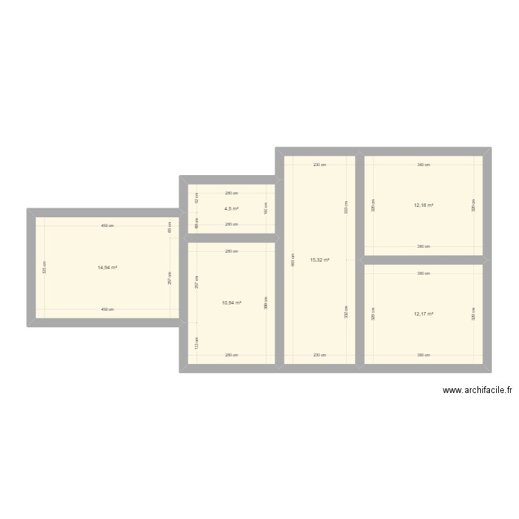 Pontillas +1. Plan de 6 pièces et 70 m2