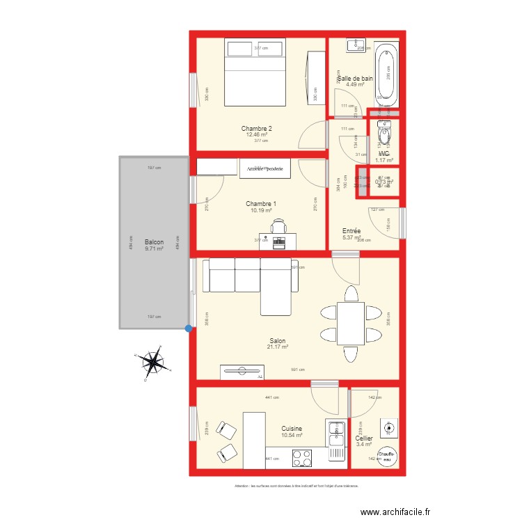 BI 1687. Plan de 0 pièce et 0 m2