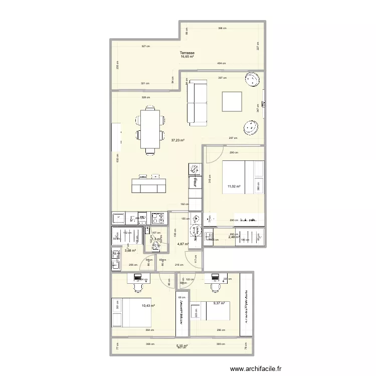 Pornichet T4 V4. Plan de 