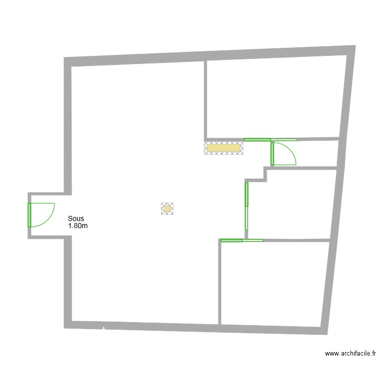 Ebauche 7. Plan de 7 pièces et 79 m2