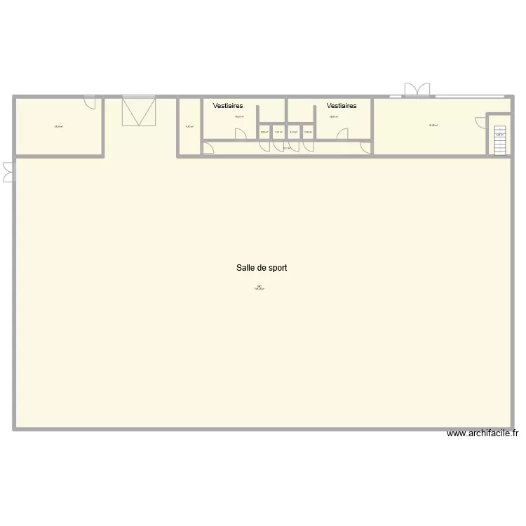 Hall omnisport. Plan de 