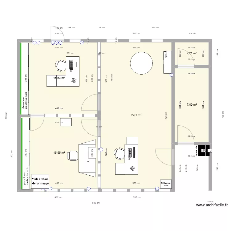 Local ARSUD SLV étage. Plan de Local ARSUD SLV étage. Plan de