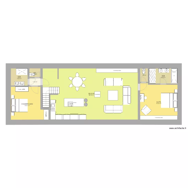 loft pouldreuzic. Plan de 