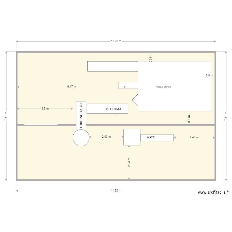 PACKING ZONE. Plan de 0 pièce et 0 m2