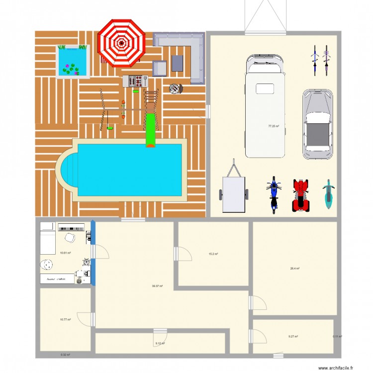 maison géniale. Plan de 0 pièce et 0 m2