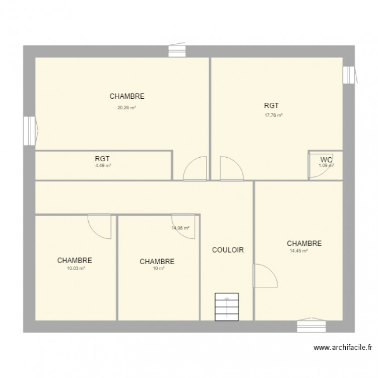 PLAN CHAUMONT etage. Plan de 0 pièce et 0 m2