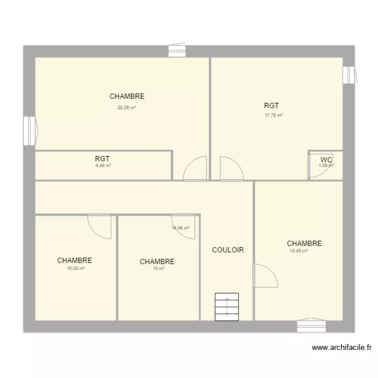 PLAN CHAUMONT etage. Plan de 