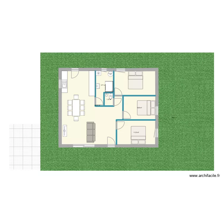 version 3. Plan de 5 Pièces et 81 m² version 3. Plan de 5 Pièces et 81 m²